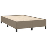 Sommier à lattes de lit matelas et LED taupe 120x190 cm tissu