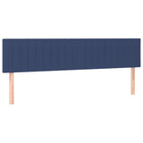 Sommier à lattes de lit matelas et LED bleu 120x190 cm tissu