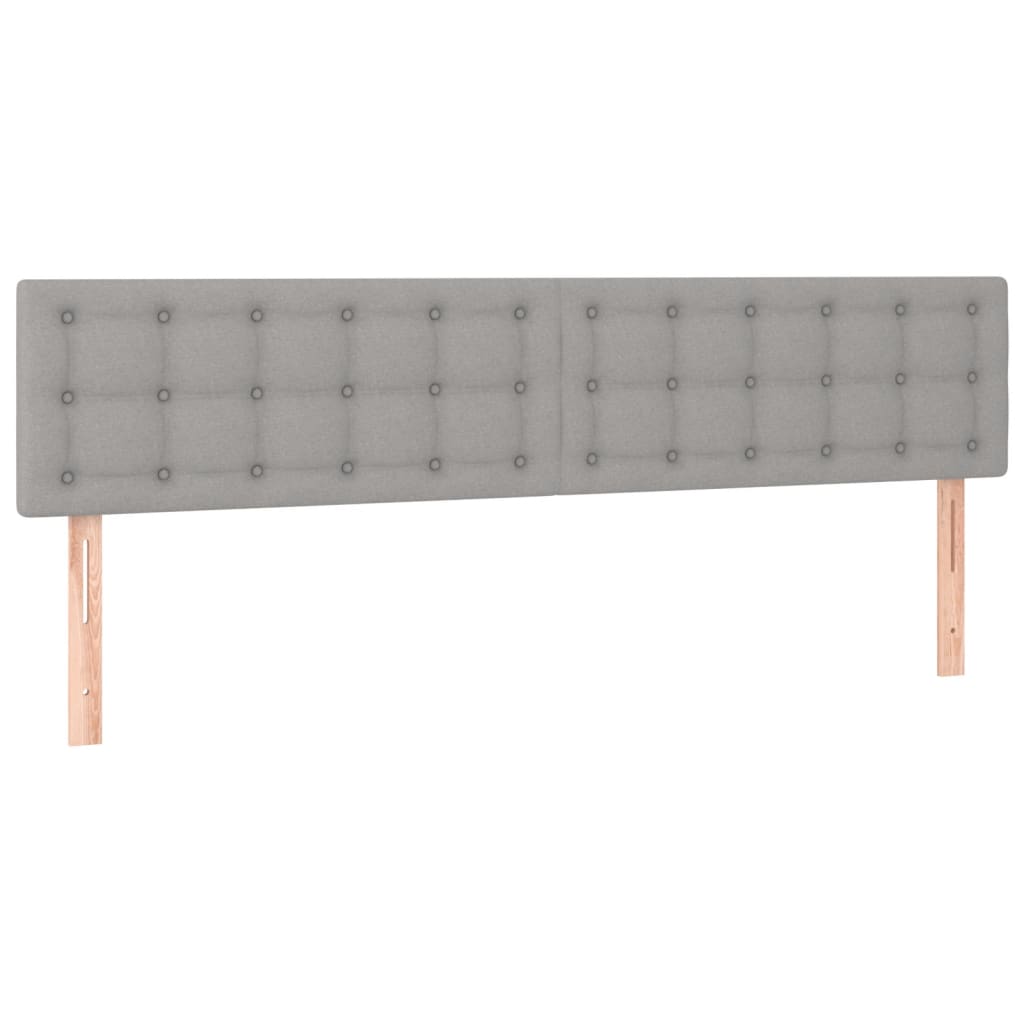 Sommier à lattes de lit matelas LED gris clair 120x190 cm tissu