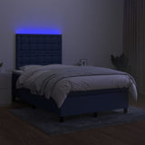 Bed slatted base mattress and blue LED 120x190 cm fabric