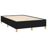 Sommier à lattes de lit matelas et LED noir 120x190 cm tissu