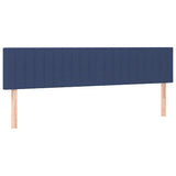 Sommier à lattes de lit matelas et LED bleu 120x190 cm tissu