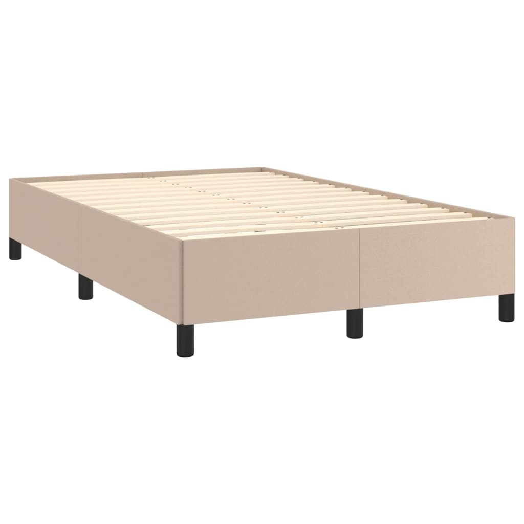 Sommier à lattes de lit avec matelas LED cappuccino 120x190 cm