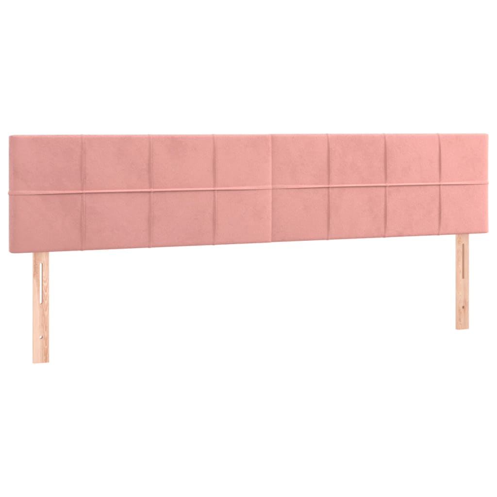 Sommier à lattes de lit et matelas LED rose 120x190 cm velours