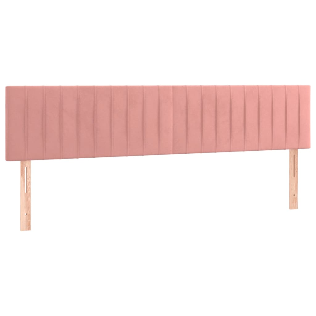 Sommier à lattes de lit et matelas LED rose 120x190 cm velours