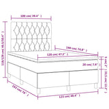 Sommier à lattes de lit avec matelas LED bleu foncé 120x190 cm