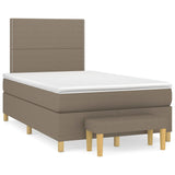 Sommier à lattes de lit avec matelas taupe 120x190 cm tissu