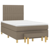 Sommier à lattes de lit avec matelas taupe 120x190 cm tissu