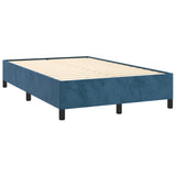 Dark blue slatted bed base and mattress 120x190cm velvet