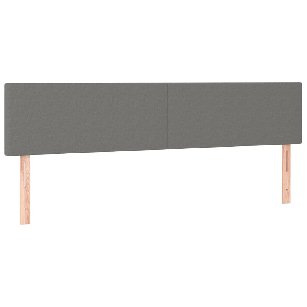 Cadre de lit sans matelas gris foncé 120x190 cm tissu