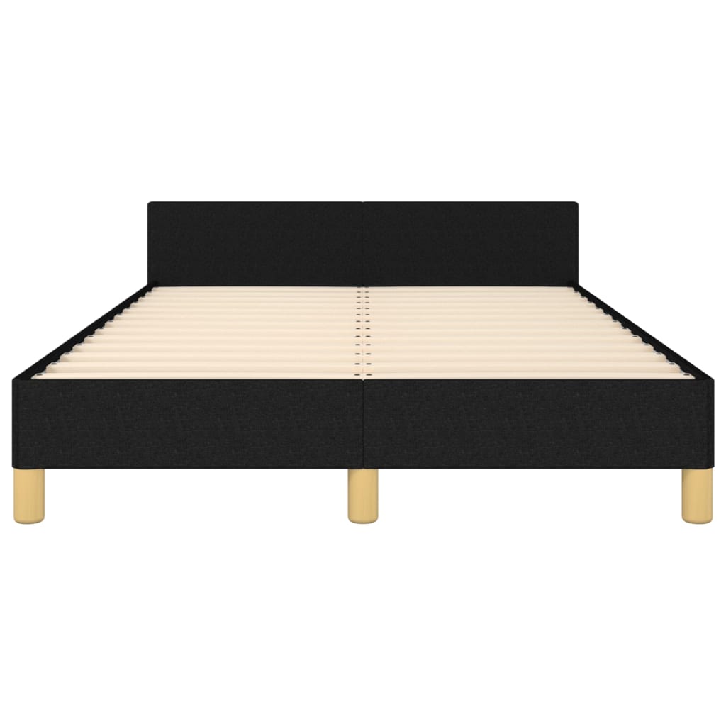 Cadre de lit sans matelas noir 120x190 cm tissu