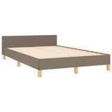 Bed frame without mattress taupe 120x190 cm fabric