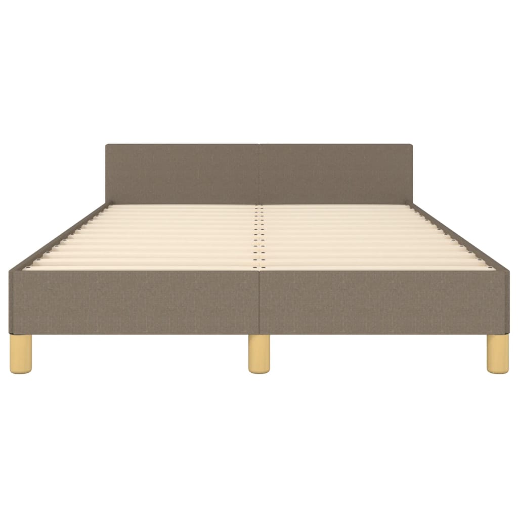 Bed frame without mattress taupe 120x190 cm fabric