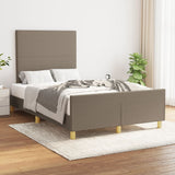 Bed frame without mattress taupe 120x190 cm fabric