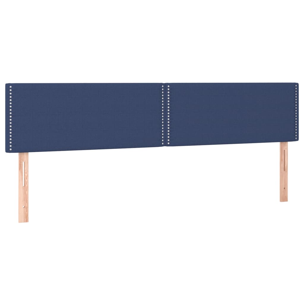 Cadre de lit sans matelas bleu 120x190 cm tissu