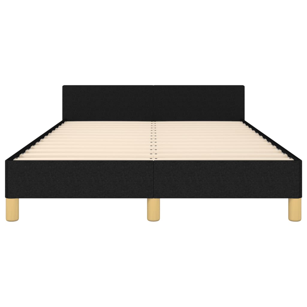 Cadre de lit sans matelas noir 120x190 cm tissu