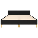 Cadre de lit sans matelas noir 120x190 cm tissu