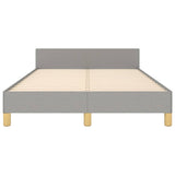 Cadre de lit sans matelas gris clair 120x190 cm tissu