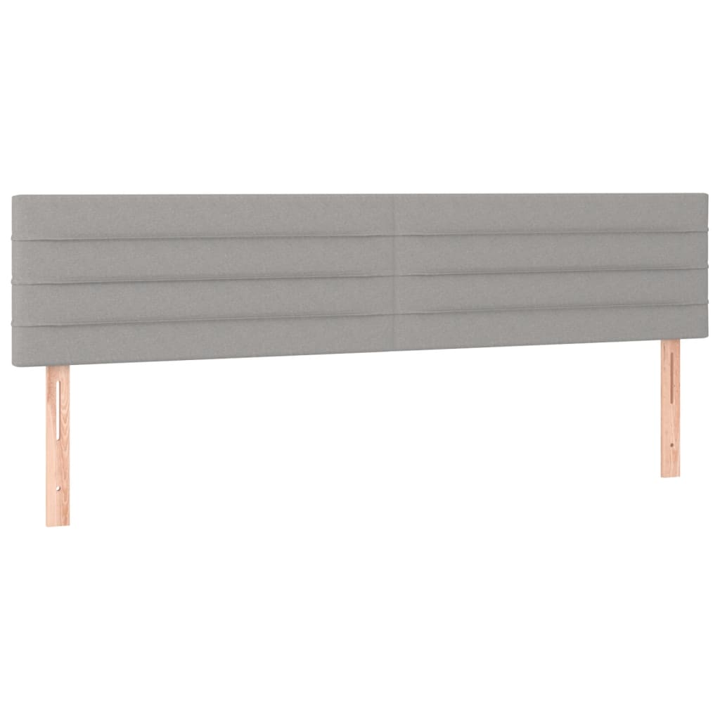 Cadre de lit sans matelas gris clair 120x190 cm tissu