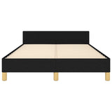 Cadre de lit sans matelas noir 120x190 cm tissu