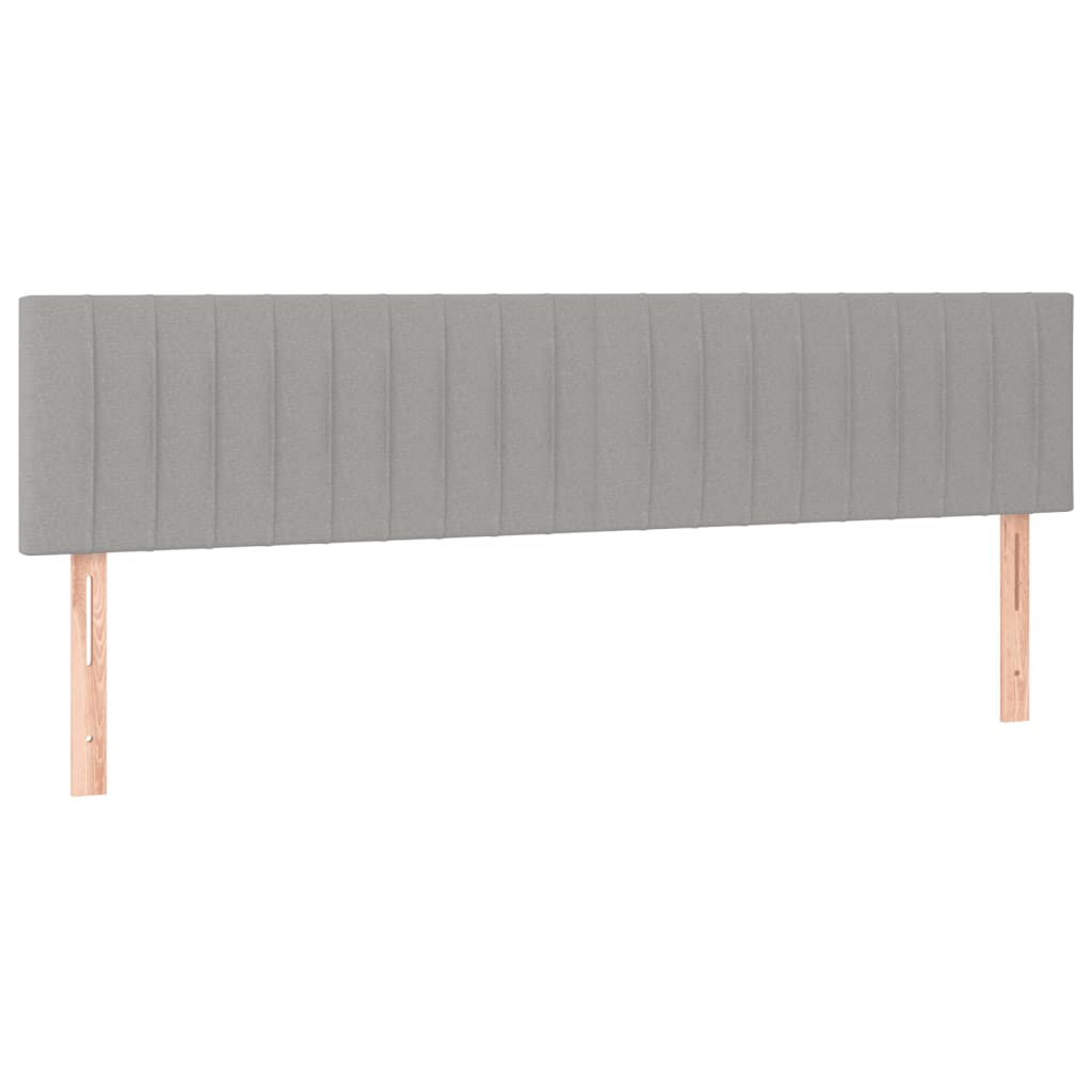 Cadre de lit sans matelas gris clair 120x190 cm tissu