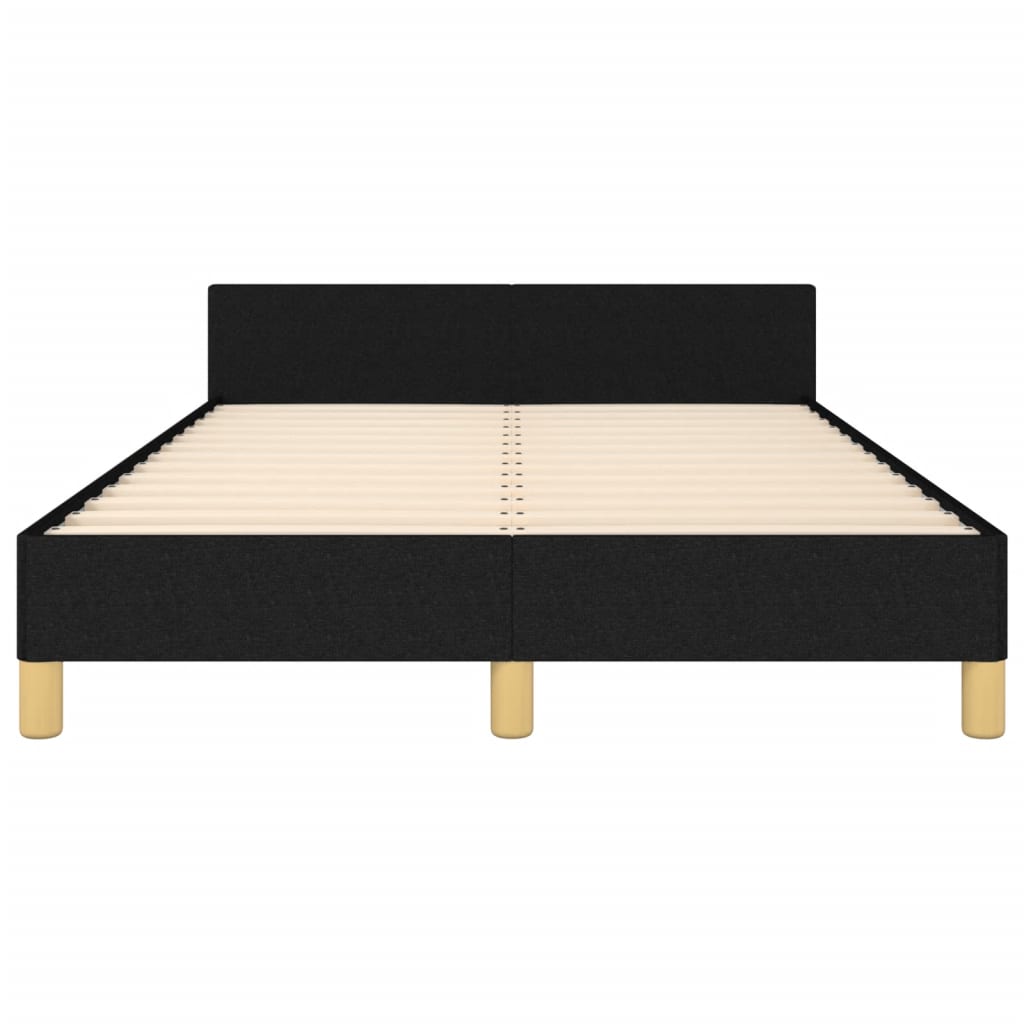 Cadre de lit sans matelas noir 120x190 cm tissu