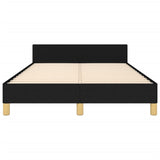 Cadre de lit sans matelas noir 120x190 cm tissu