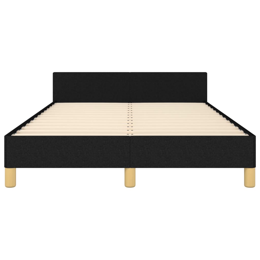 Bed frame without mattress black 120x190 cm fabric