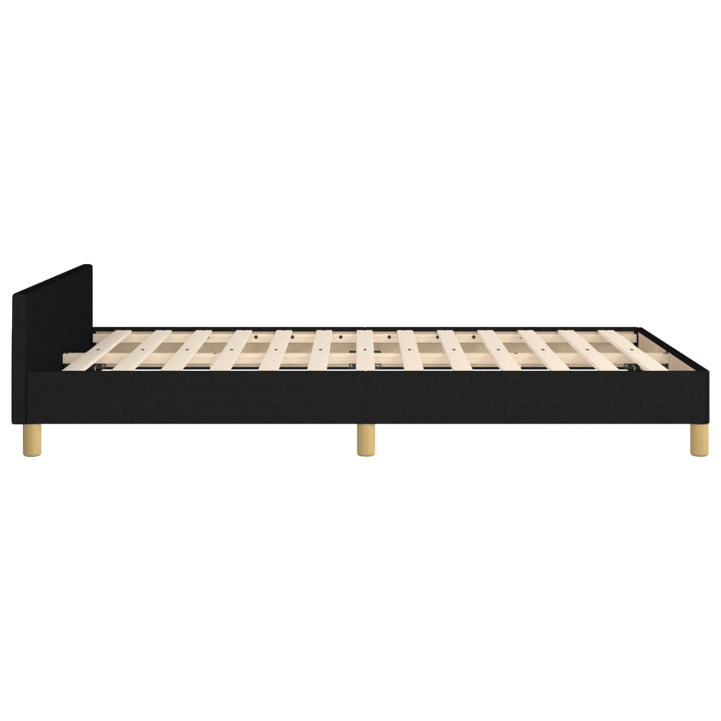 Bed frame without mattress black 120x190 cm fabric