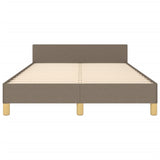 Bed frame without mattress taupe 120x190 cm fabric