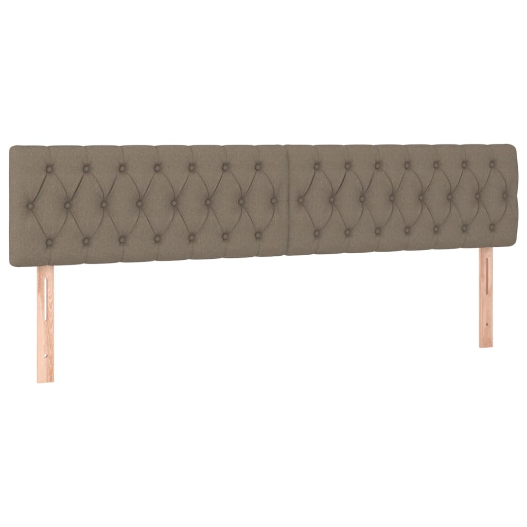 Bed frame without mattress taupe 120x190 cm fabric