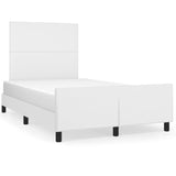 Cadre de lit sans matelas blanc 120x190 cm similicuir