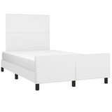 Cadre de lit sans matelas blanc 120x190 cm similicuir