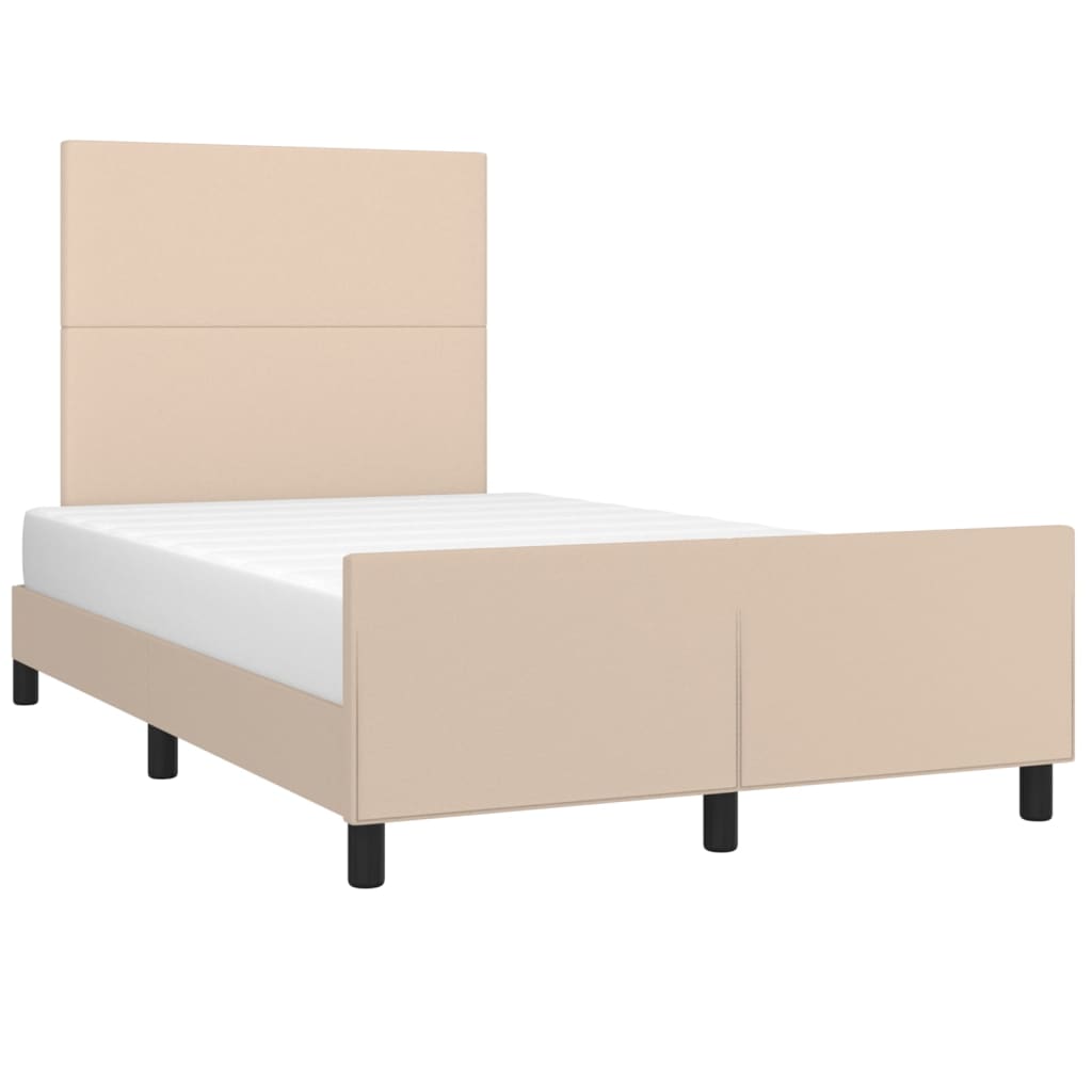 Cadre de lit sans matelas cappuccino 120x190 cm similicuir