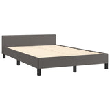 Cadre de lit sans matelas gris 120x190 cm similicuir