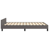 Cadre de lit sans matelas gris 120x190 cm similicuir