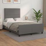 Cadre de lit sans matelas gris 120x190 cm similicuir