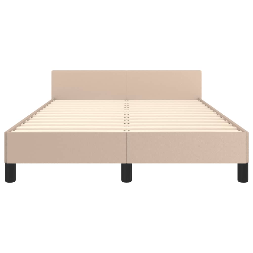 Cadre de lit sans matelas cappuccino 120x190 cm similicuir