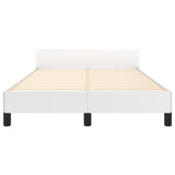 Cadre de lit sans matelas blanc 120x190 cm similicuir