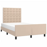 Cadre de lit sans matelas cappuccino 120x190 cm similicuir