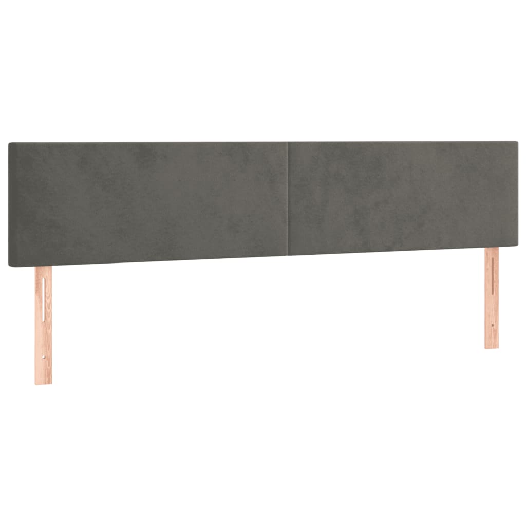 Cadre de lit sans matelas gris foncé 120x190 cm velours