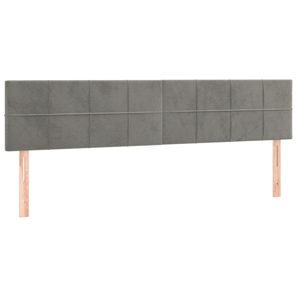 Cadre de lit sans matelas gris clair 120x190 cm velours