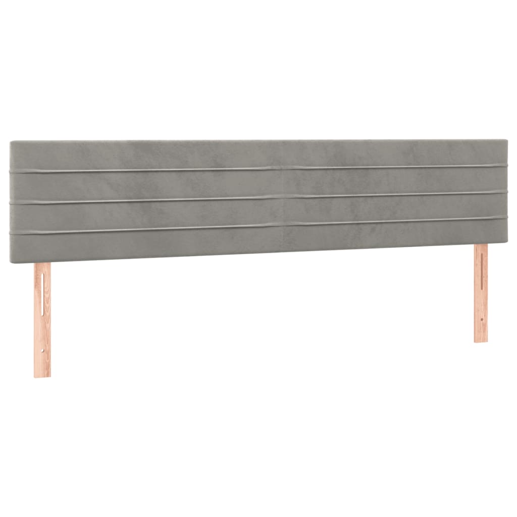 Cadre de lit sans matelas gris clair 120x190 cm velours