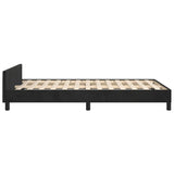 Cadre de lit sans matelas noir 120x190 cm velours