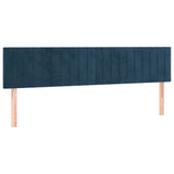 Bed frame without mattress dark blue 120x190 cm velvet