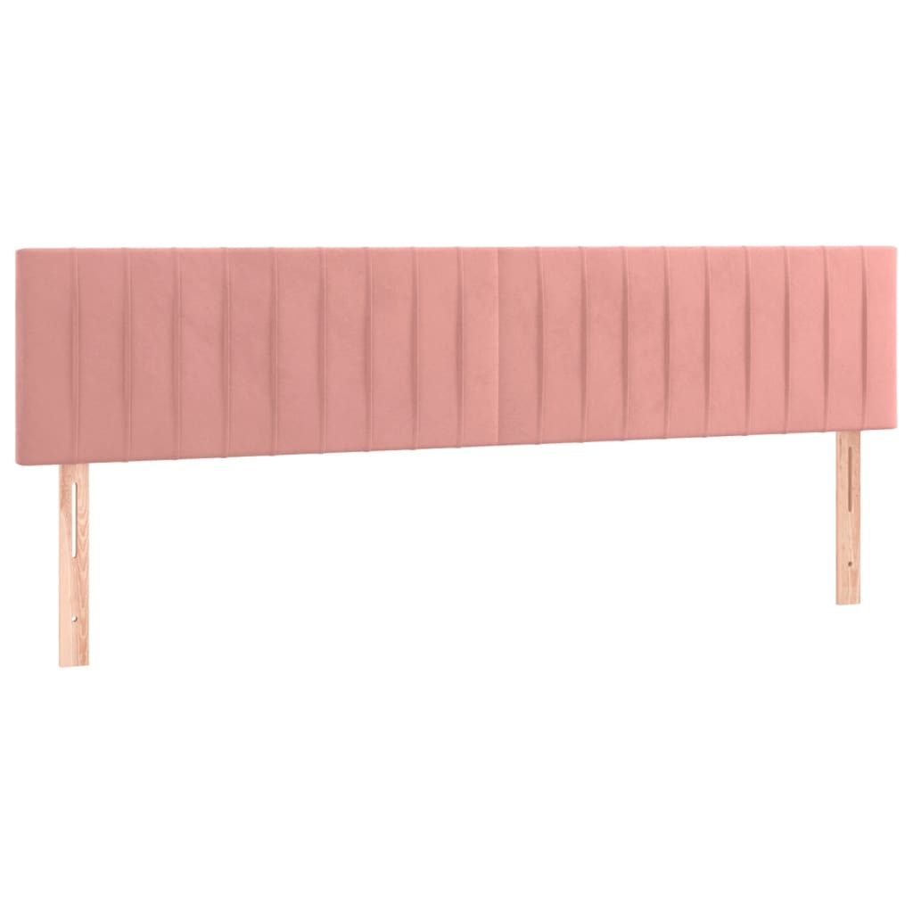 Cadre de lit sans matelas rose 120x190 cm velours