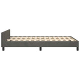 Cadre de lit sans matelas gris foncé 120x190 cm velours