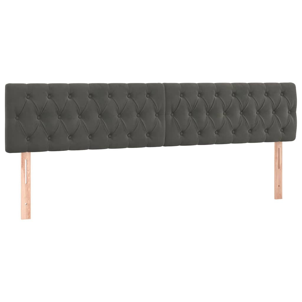 Cadre de lit sans matelas gris foncé 120x190 cm velours