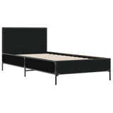 Cadre de lit sans matelas noir 90x200 cm