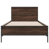 Cadre de lit sans matelas chêne marron 90x200 cm